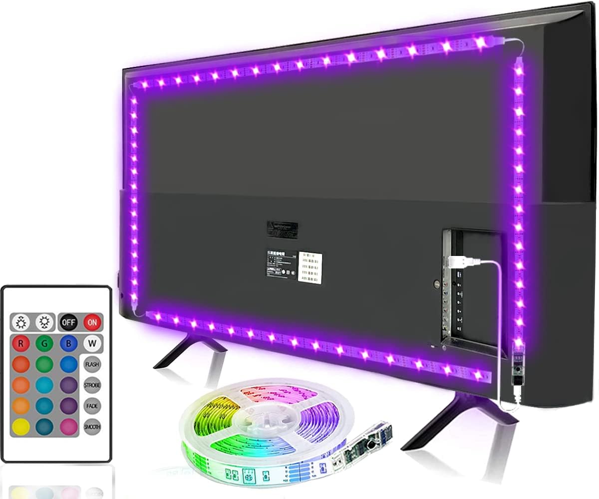 LED MULTICOLORE RGB POUR TÉLÉVISION ( 5M ) CONTRÔLE AVEC TÉLÉPHONE 📱