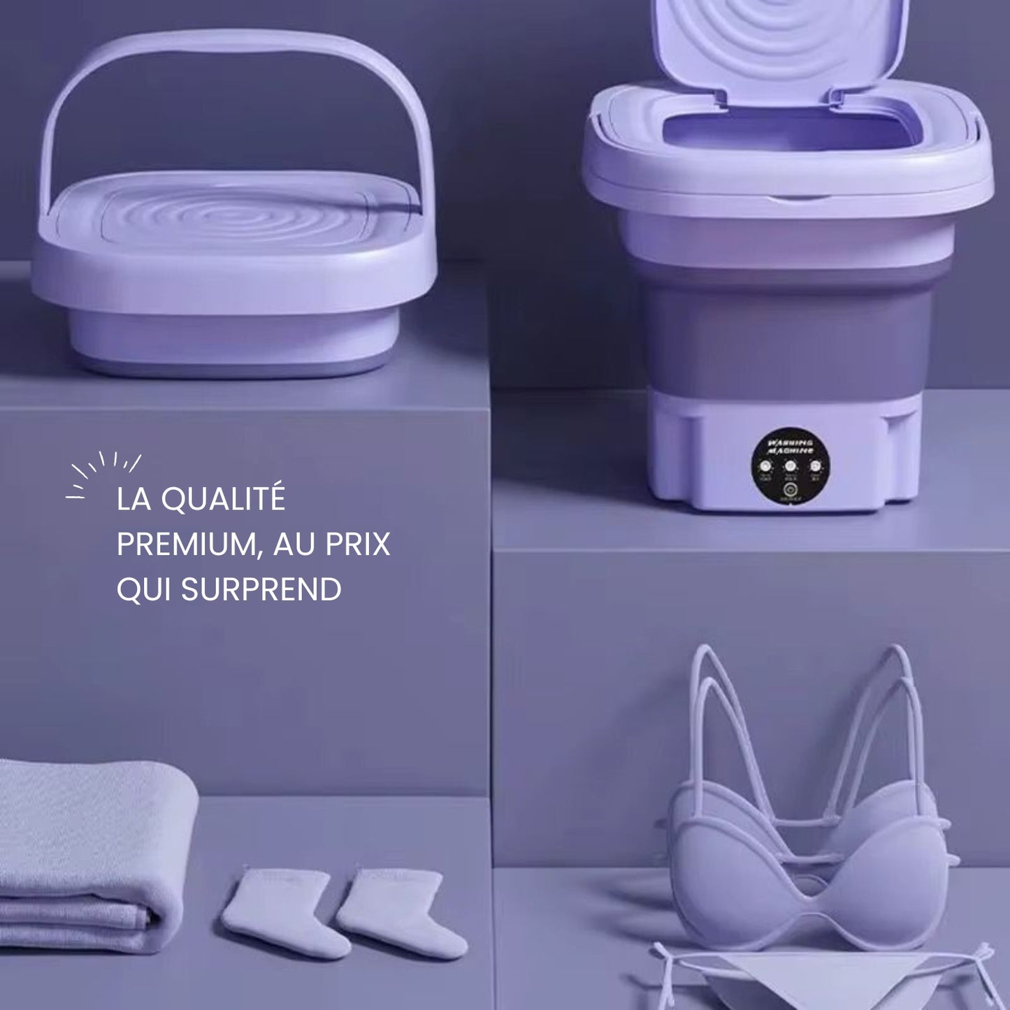 🧺 MINI MACHINE À LAVER 8L – Libère-toi du Calvaire du Linge !