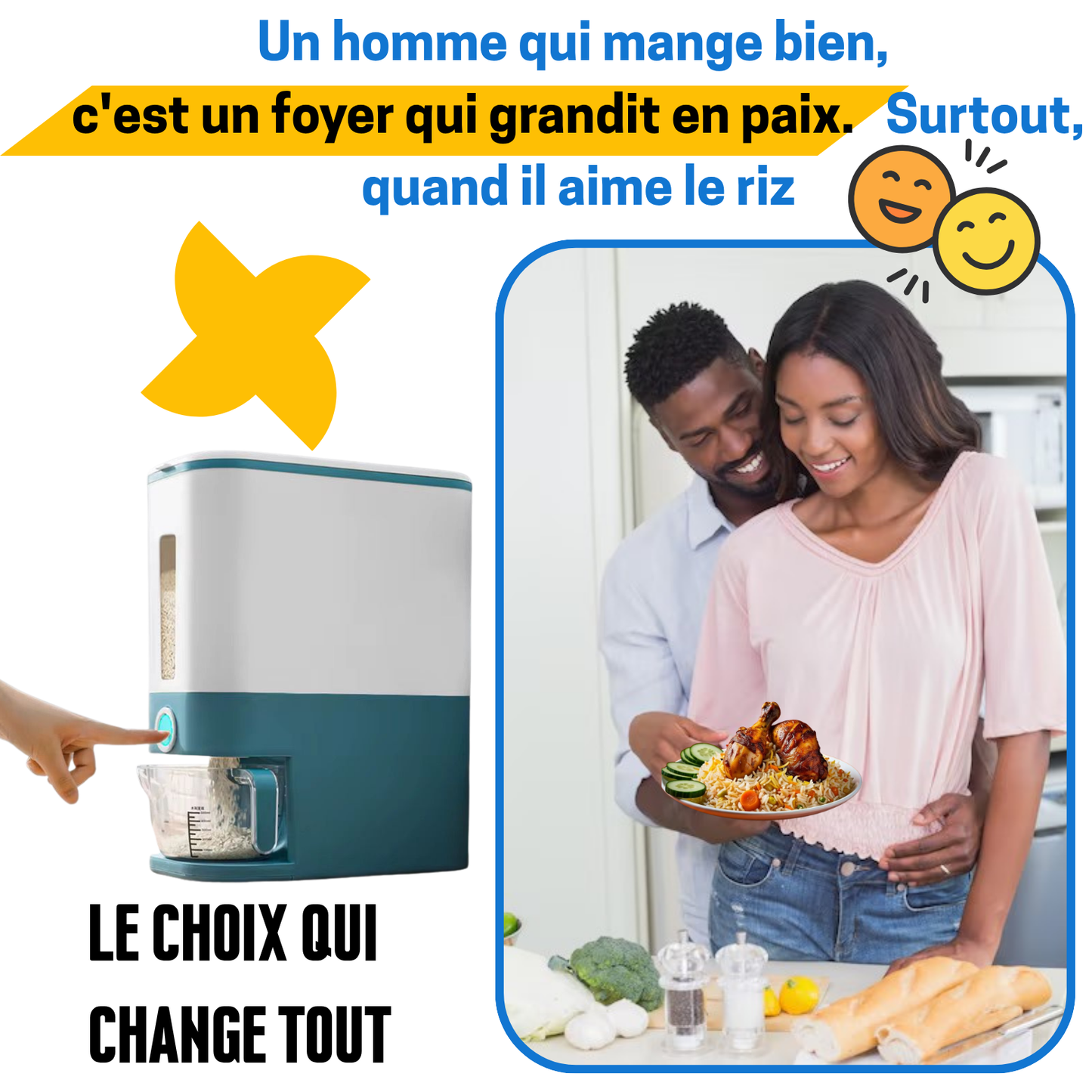 Distributeur automatique de riz avec sérénité -  L’Art de Cuisiner Sans Stress