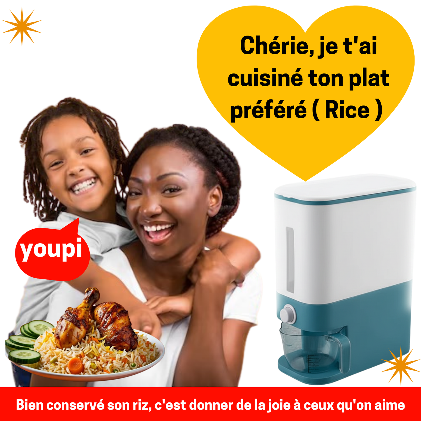 Distributeur automatique de riz avec sérénité -  L’Art de Cuisiner Sans Stress
