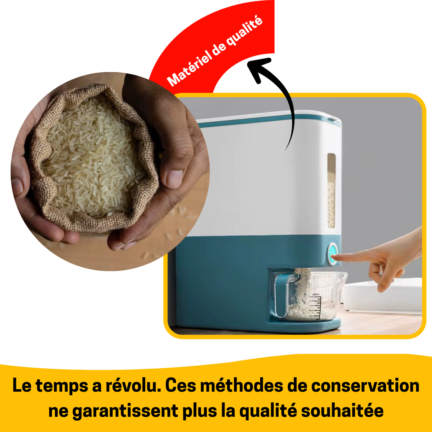 Distributeur automatique de riz avec sérénité -  L’Art de Cuisiner Sans Stress