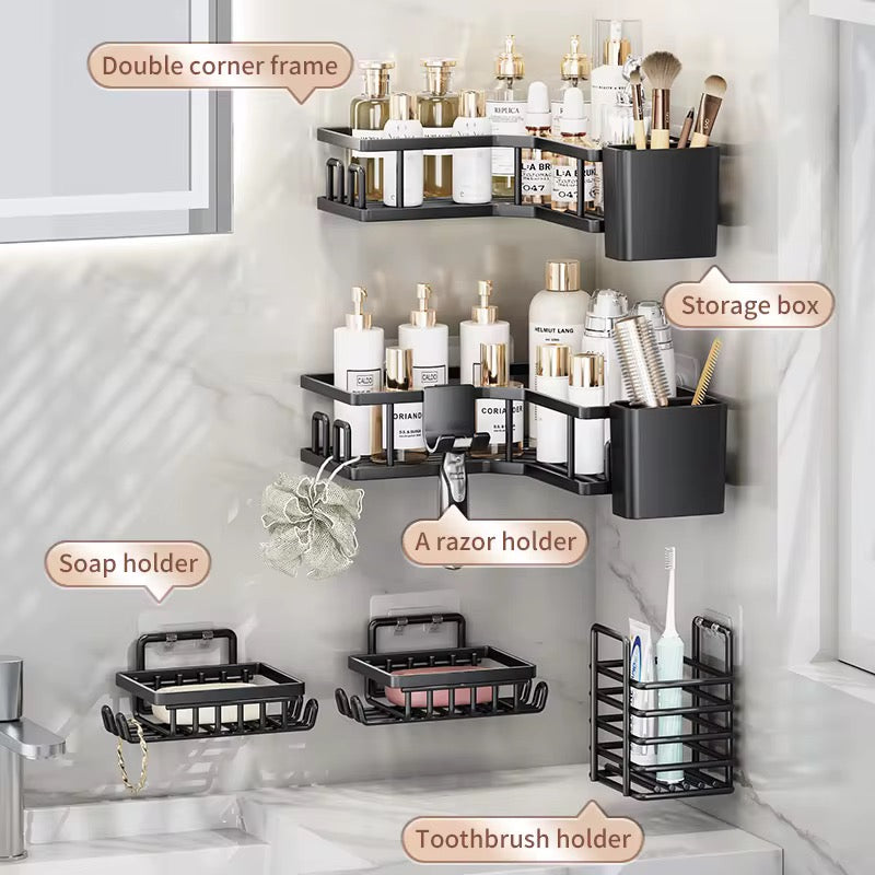 Système d'Organisation de Salle de Bain Premium 5 Pièces