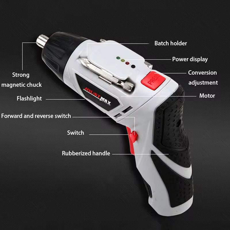 VISSEUSE ÉLECTRIQUE SANS FIL JOUSTMAX MULTIFONCTION 45PCS