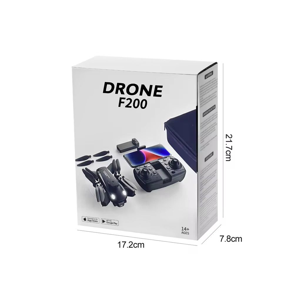 DRONE INTELLIGENT AVEC DÉTECTEUR D’OBSTACLE F200 - X 2 BATTERIES