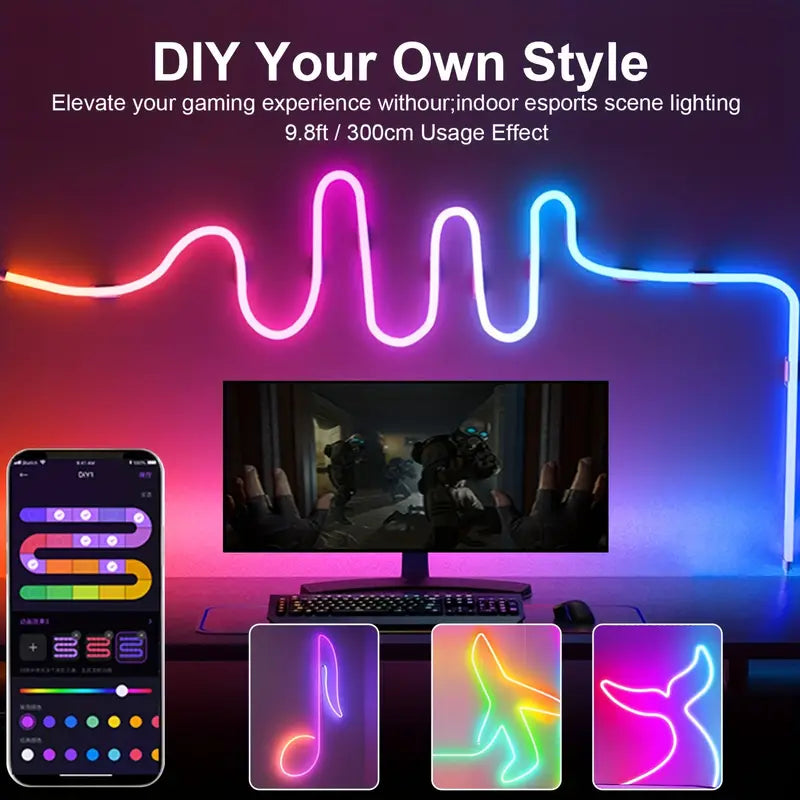 NEON LED RGB BLUETOOTH TÉLÉCOMMANDÉE ( 5 MÈTRES)