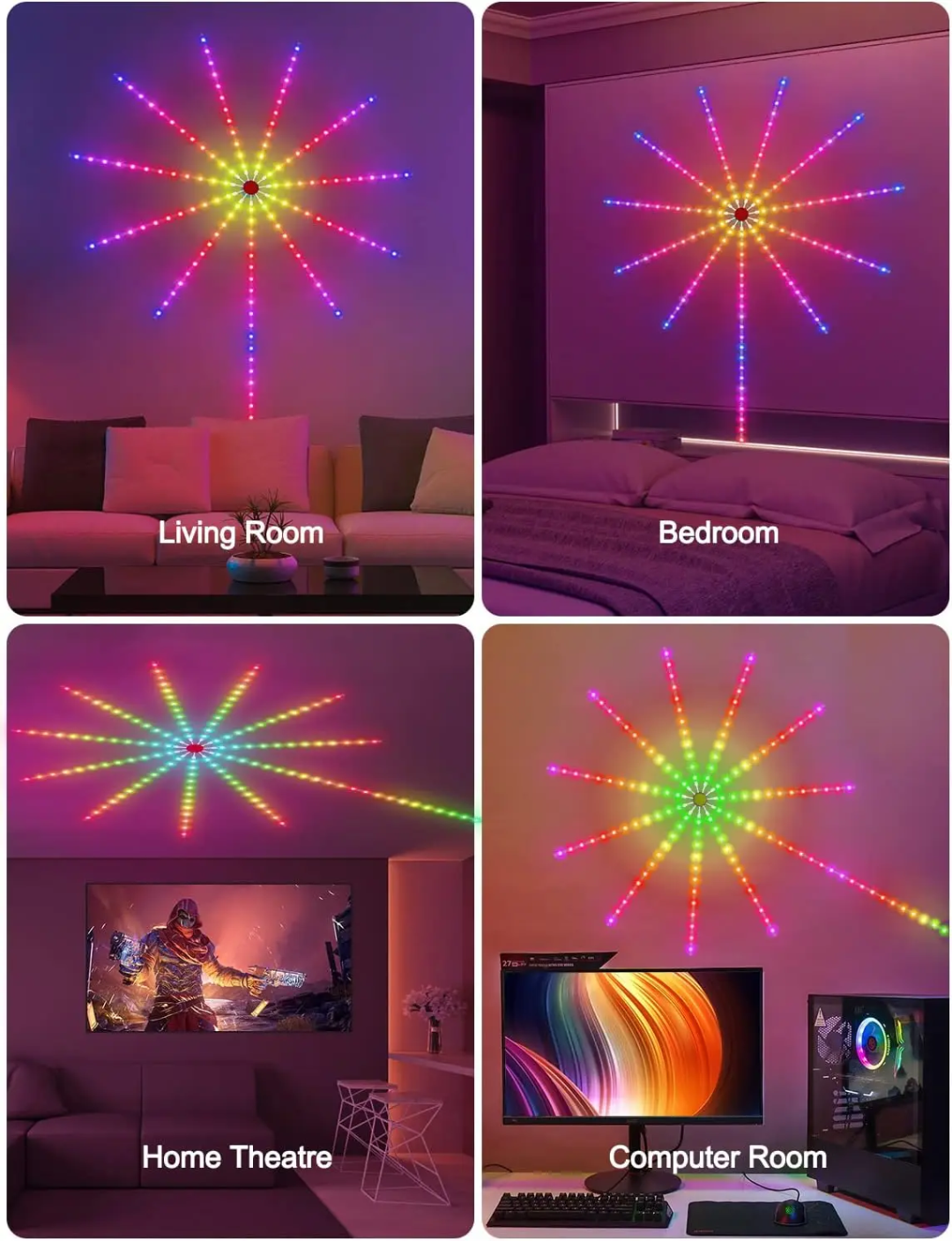 TIRA LED ÉTOILES 🌟 LUMINEUX ( Longueur 2m / Largeur 1m )