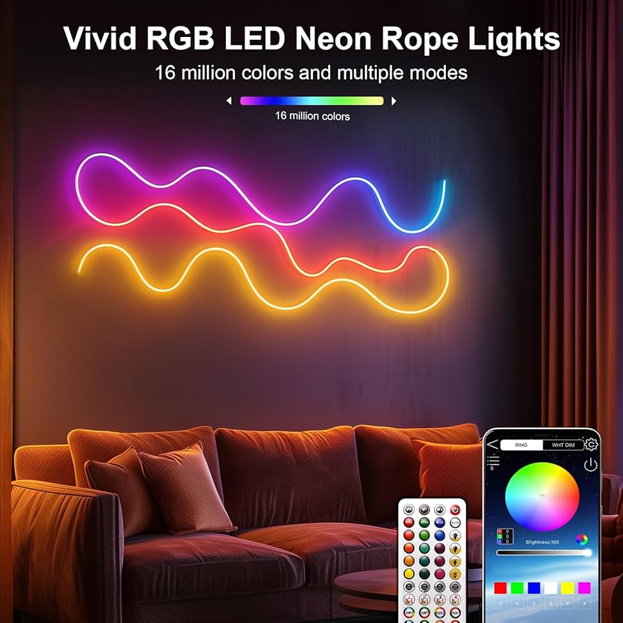 NEON LED RGB BLUETOOTH TÉLÉCOMMANDÉE ( 5 MÈTRES)